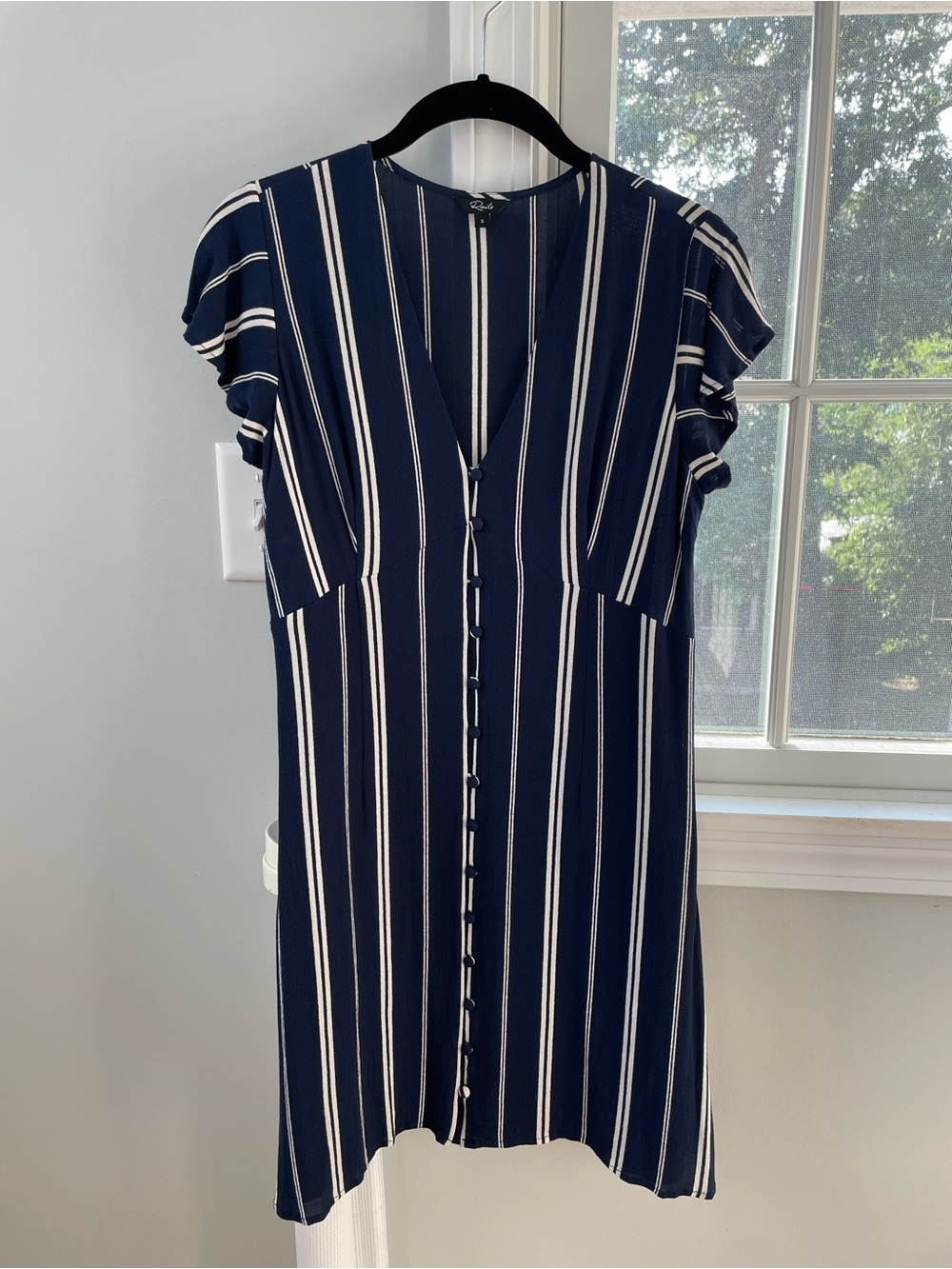 Rails Navy and White Striped Button-Front Women’s Dress